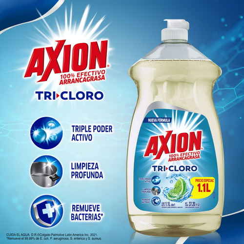 Lavatrastes Líquido Axion Complete Tricloro 1.1l