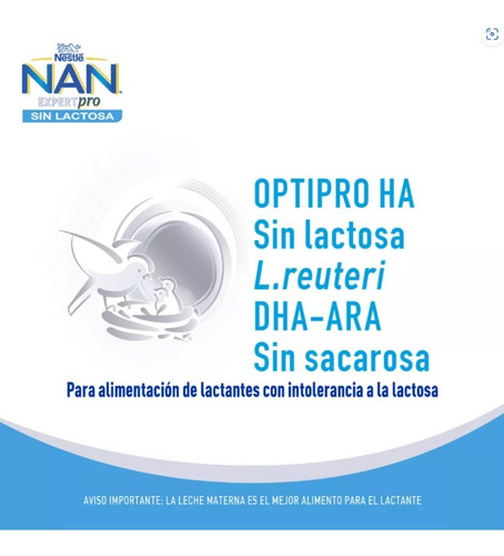 Nan Expertpro Sin Lactosa En Polvo Tarro 400 G.