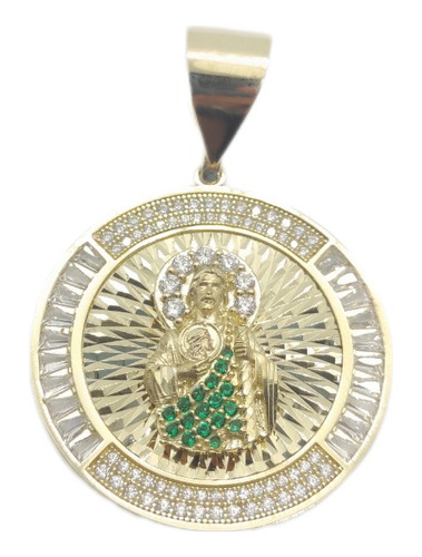 Dije Medalla San Judas Tadeo Oro 10k Gde Medio Busto Mi+gd