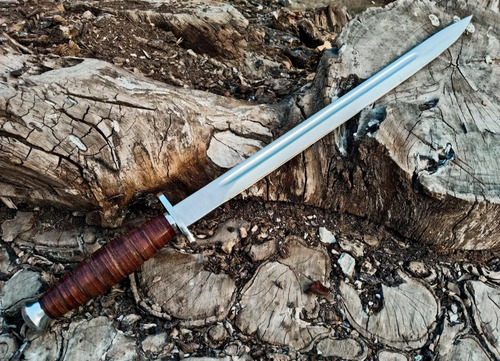Espada Acero D2 Alto Carbón Y Alto Cromo Plateado
