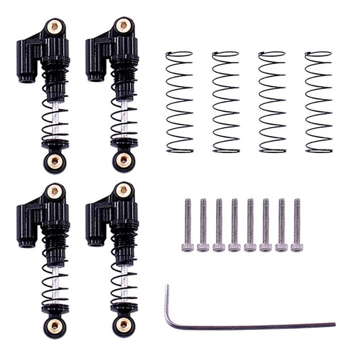 4x Amortiguadores Para Axial Scx24 90081 Rc Accesorio Negro