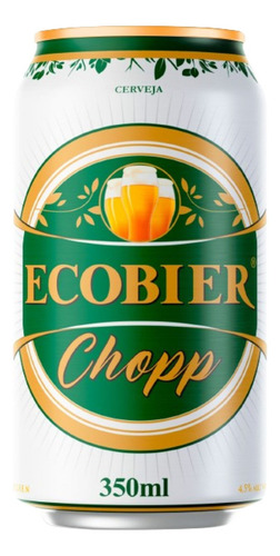 Chopp Claro Ecobier - Lata 350ml - Pack 12