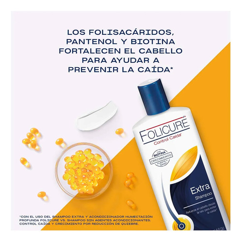2 Shampoo Control Caída Folicuré Extra 350ml