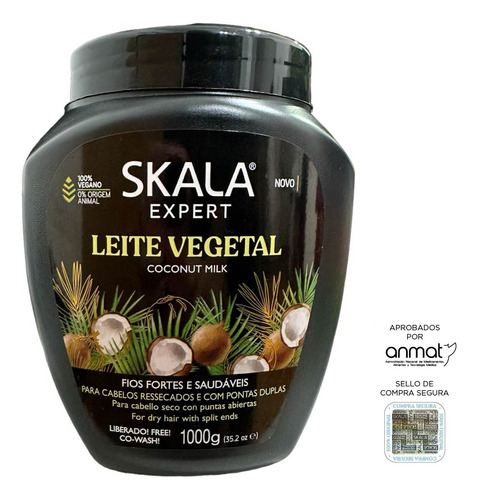 Máscara Capilar Vegana Leite Vegetal Expert X1kg Skala