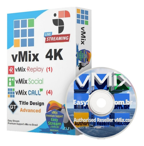 Vmix 4k Oficial Em 12 X  - Streaming E Live 