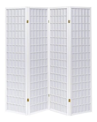 Biombo Blanco 4 Paneles, Biombo Decorativo Con Cuadros.