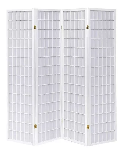 Biombo Blanco 4 Paneles, Biombo Decorativo Con Cuadros.