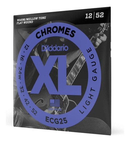 Encordoamento Guitarra .012 D'addario Xl Chromes Ecg25