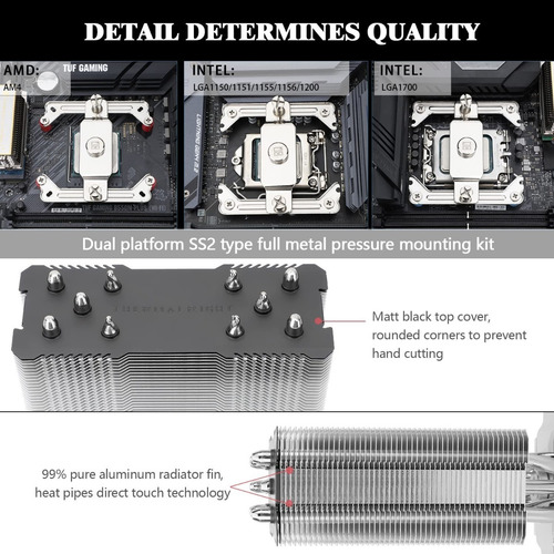 Disipador De Aire Thermalright Cooler Intel 1700 Amd Am4 Am5