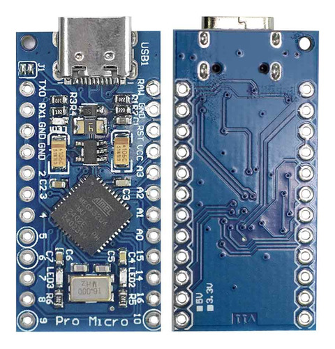 Placa Arduino Pro Micro Atmega32u4 - Usb C