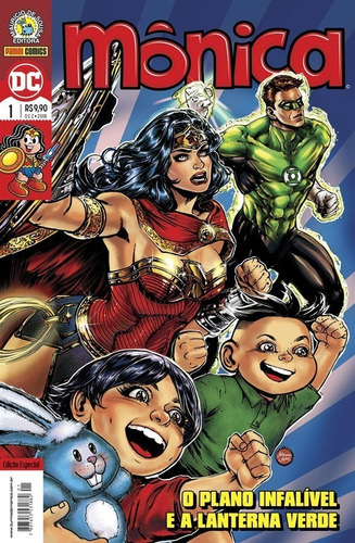 Mônica Formato Hq ( Liga Da Justiça), De Mauricio De Sousa. 1, Vol. 1. Editorial Panini, Capa Mole, Edição 1 Em Português, 2018