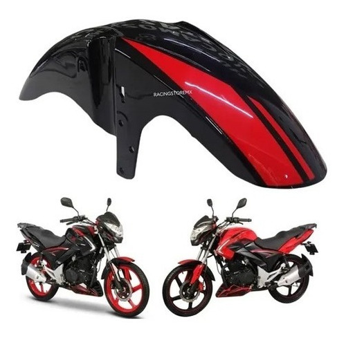 Salpicadera Delantera Moto Ft250ts Dt200 Sport Negro/rojo