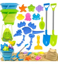 Comprar Juguetes De Arena De Playa 22 Piezas Palas Cubos Para Niños