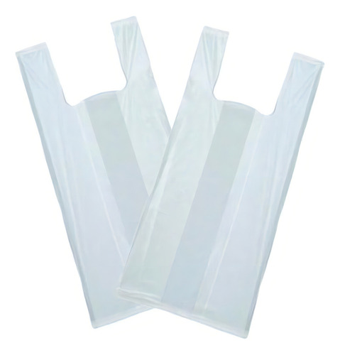 Sacola Reciclada Branca Pacote Com 5kg 30x40