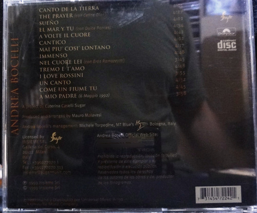 Andrea Bocelli - Sueño - 10$