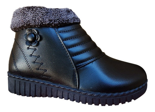 Zapato De Mujer Para Invierno Chiporro Adorno De Flor - 7153