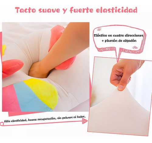 50cmunicornio Pony De Peluche Arcoiris Tipo Pegaso Almohada