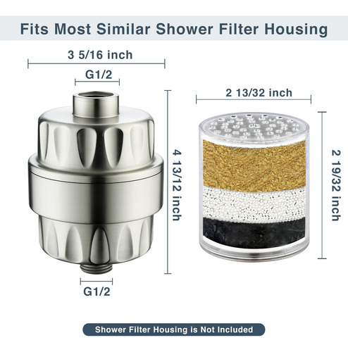Filtro De Ducha Alto Rendimiento Elimina Cloro Y Flúor