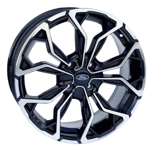 KRMai Jogo De Rodas Aro 14 Ford Fiesta E Ford Ka Bicos Esportiva Cor Preto Diamantado 4x108