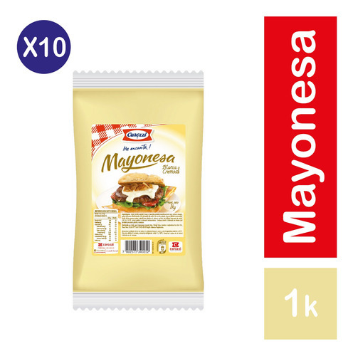 Pack 10 - Carozzi Mayonesa 1kg