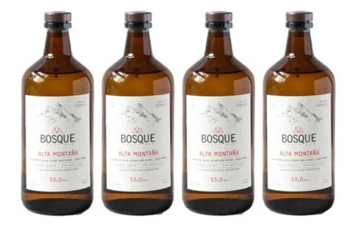 Imagen 1 de 5 de Bosque Gin Alta Montaña 500ml Craft Gin Caja X4 Botellas