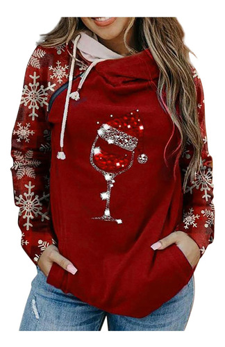 Tops Mujer Camisas Manga Larga Pullover Tops Navidad P 8425