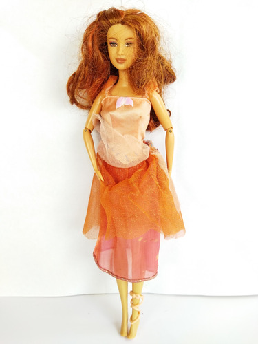 Barbie Pelirroja Vestido Naranja Articulada Bailarina 1999