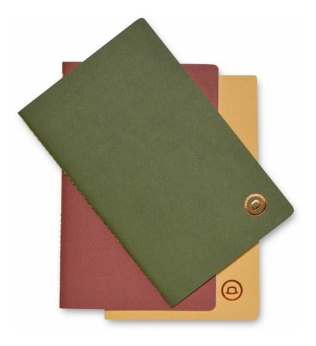 Set Bosque 3 Pzas Libretas Cosidas Hoja Puntos 75gr 