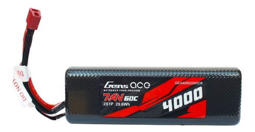 Bateria Lipo Gens Ace Hardcase 4000 Mah 2s 7.4v 60c Jst