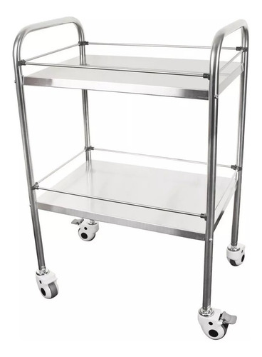 Mesa Carro 2 Bandeja Cosmetología Enfermeria Estética Ruedas