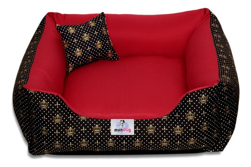 Cama Caminha Pet Para Cachorro E Gato - Tamanho M 60x60 Cor Coroa Red Gold