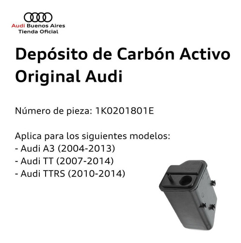 Imagen 2 de 7 de Canister Depósito De Carbón Activo Audi Tt 2007 Al 2014