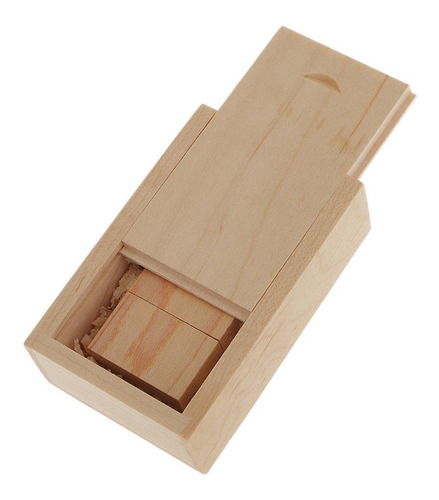 Imagem 6 de 6 de Maple Cuboid Com Caixa De Madeira Usb Flash Drive Caneta De