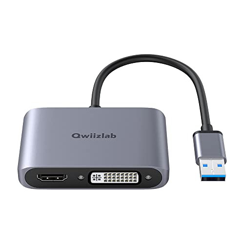 Adaptador Qwiizlab Usb 3.0 A Hdmi Dvi, Convertidor De Vídeo