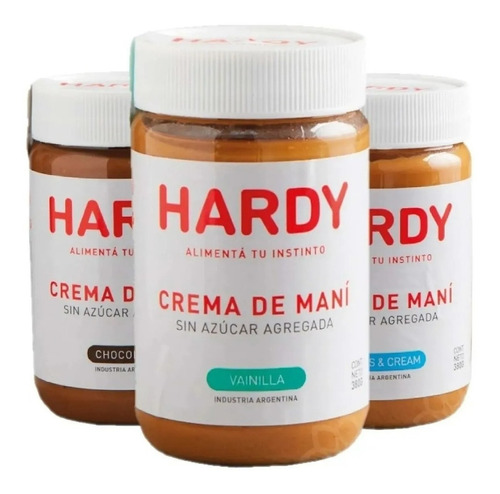 Mantequilla De Mani Hardy Chocolate 380g X 5 Unidades