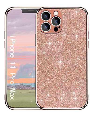 Yoviakk Funda Para iPhone 11 Pro Max Slim Glitter Shiny Blin