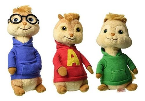 Peluche Alvin & The Chipmunks Alvin, Theodore & Simon 3pzas