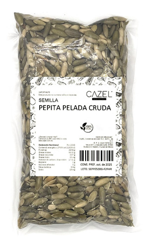 Imagen 1 de 2 de Pepita Pelada Criolla Oaxaqueña Natural Cruda 1kg
