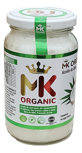 Aceite De Coco Extra Virgen X 360 Cc - Mk Organic