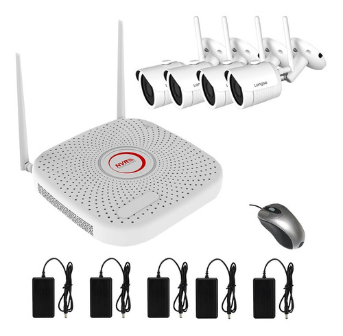 Kit Cctv Longse Wifi Xvr 2mp 8ch + 4 Cámaras De Seguridad