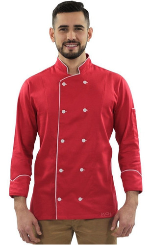 Uniforme De Chef Doma Red Gold Restaurante Profissional