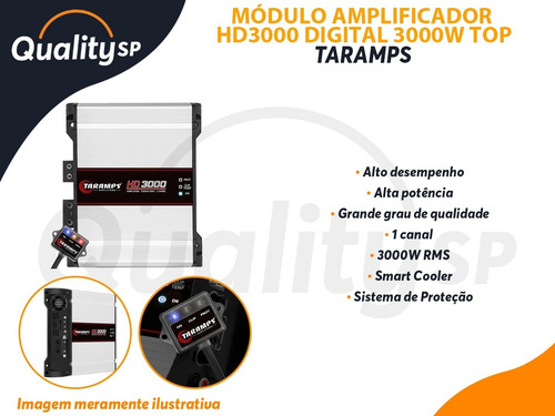 Imagem 8 de 8 de Módulo Taramps Hd3000 Digital 3000 W Rms Modulo Hd 3000