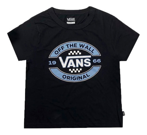 Vans Remera Lifestyle Mujer  Center Fire Min Negro Ras