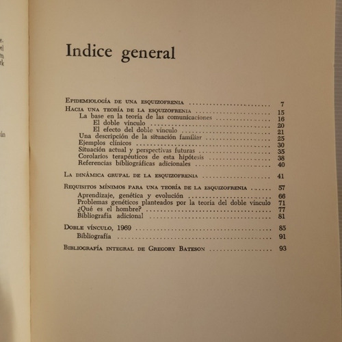 Imagen 6 de 8 de Doble Vinculo Y Esquizofrenia Gregory Bateson Carlos Lohle