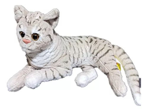 Peluche Gato Blanco Acostado 45Cm.