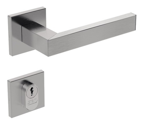 Fechadura Stam Genoa 1601 1601/I60 INOX ESCOVADO acabamento inox escovado com trinco partido