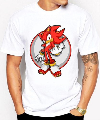 Camisas Para Hombre Blancas Sonic Gamer Diseños Fabulosos