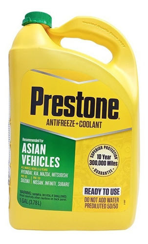 Anticongelante Prestone Verde Galon (37.8l)vehiculo Asiatico