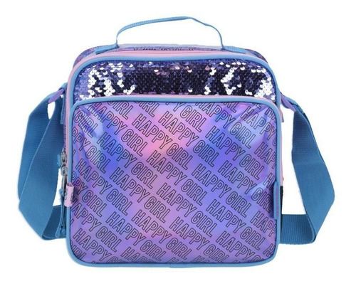 Lonchera Chenson Lentejuela Iridiscente Happy Girl Bold Color Violeta