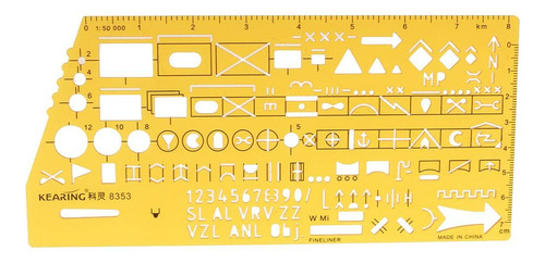 Shamjina Arte Manualidad Accesorio Mapa Simbolo Plantilla